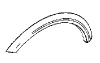Listwa ochronna nadkola przedniego lewego ANTARA (charcoal)